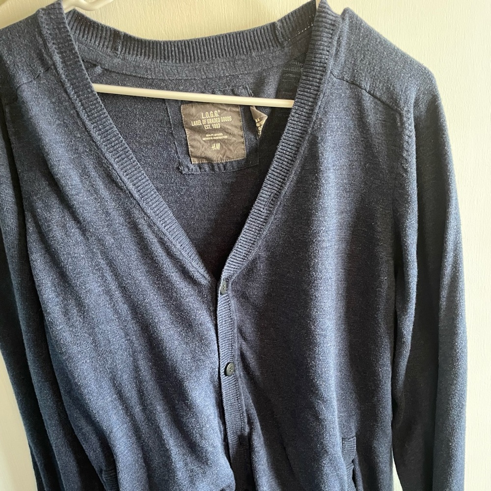 H&M brand Large navy cardigan.